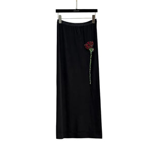 Slim Fit Goth Maxi Skirt