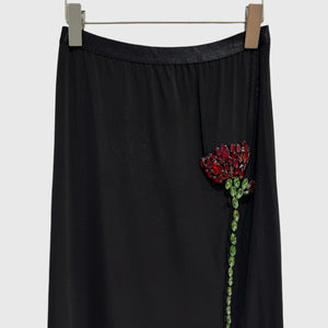 Slim Fit Goth Maxi Skirt