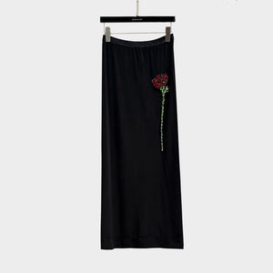 Slim Fit Goth Maxi Skirt