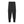 Classic Black slim fit techwear joggers alone, front view with a red-trimmed zipped hip pocket and long ankle cuffs