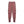 Rust Red tapered cargo joggers shown flat, front view of the black drawstring, vertical zip and flap side pockets