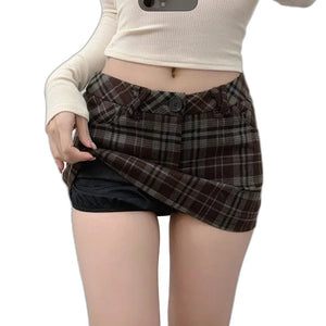 Slim Fit Y2K Mini Skirt - product view on white background