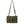 Black and army green slim messenger techwear bag in nylon