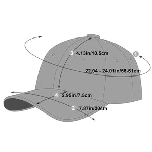 Baseball cap with a smile face embroidery and adjustable strap