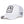 White trucker cap with an XX smiley face patch and mesh back