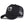 White trucker cap with an XX smiley face patch and mesh back
