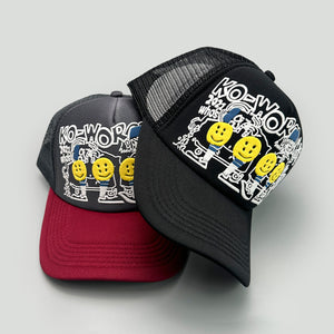 Smiling Face 3D Printed Y2K Cap
