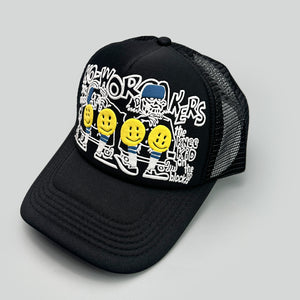 Smiling Face 3D Printed Y2K Cap