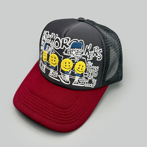 Smiling Face 3D Printed Y2K Cap