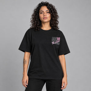 Smoking Girl Print Y2K T Shirt – worn by a woman