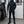 Black soft shell techwear jacket with fleece lining