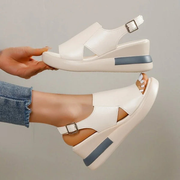 Solid Color Chunky Sandals