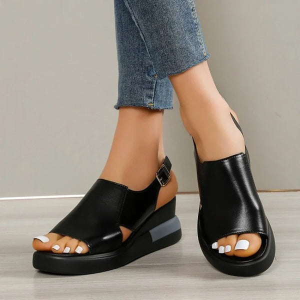 Solid Color Chunky Sandals