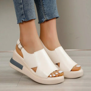Solid Color Chunky Sandals