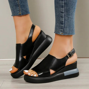 Solid Color Chunky Sandals