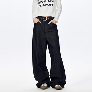 Solid Color Low-waistline Y2K Jeans