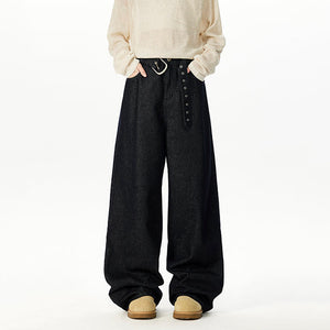 Solid Color Low-waistline Y2K Jeans