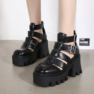 Solid Color Sandals Shoes Y2K