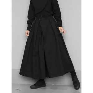 Solid Color Skirt Pants