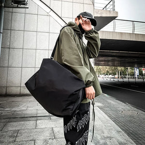 Solid Oxford Crossbody Sling Bag