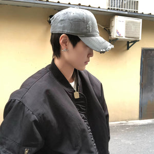 Solid Rivet Baseball Y2K Cap