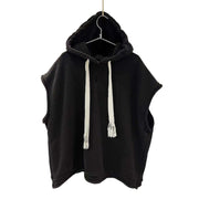 Sweat à capuche technique sans manches uni