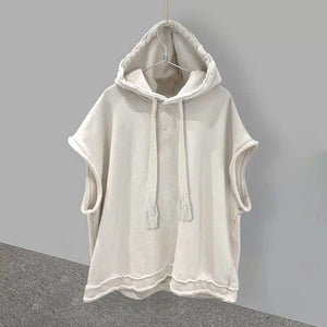 Solid Sleeveless Techwear Hoodie