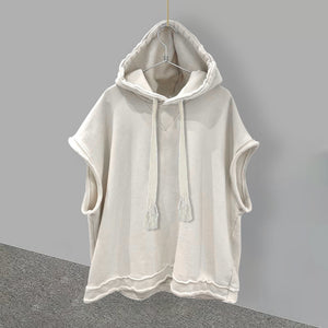 Solid Sleeveless Techwear Hoodie