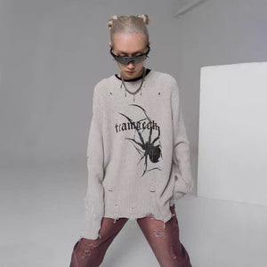 Spider Print Y2K Top