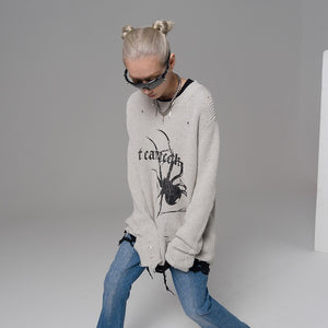 Spider Print Y2K Top
