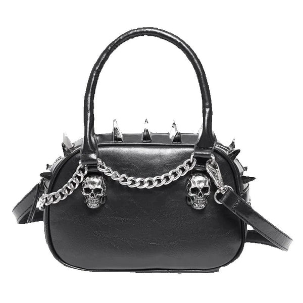 Spike Skelelton Purse Y2k | Edgy Y2K Spike Bag – Cyber Techwear
