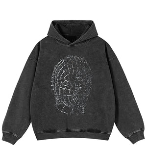 Spiny Hood Y2K Graphic Hoodie