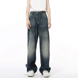 Splicing Wide Leg Y2k Jeans