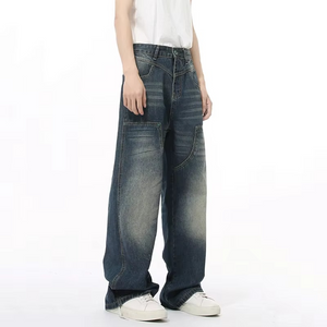 Splicing Wide Leg Y2k Jeans