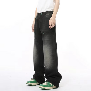 Splicing Wide Leg Y2k Jeans