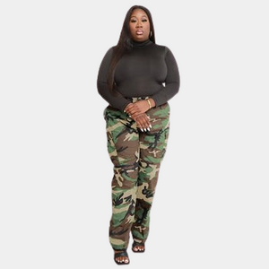 Sporty Camo Cargo Pants