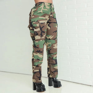 Sporty Camo Cargo Pants