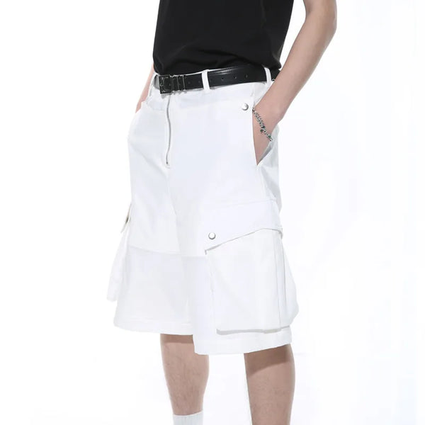 Spring Half Zipper Shorts