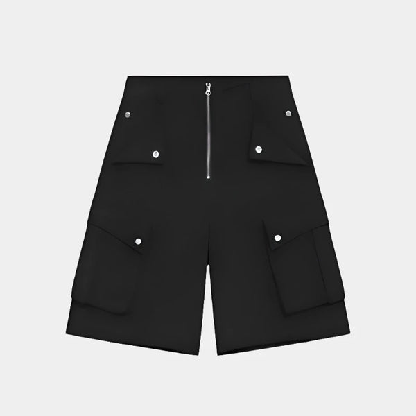 Spring Half Zipper Shorts