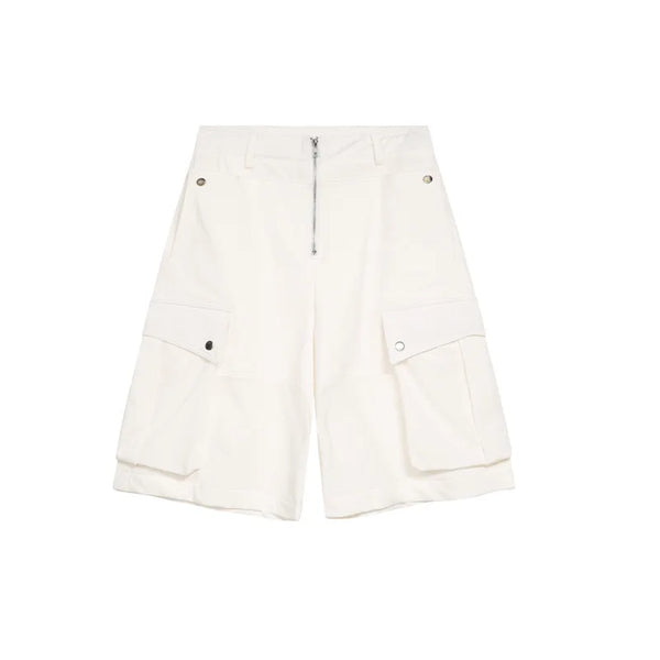 Spring Half Zipper Shorts