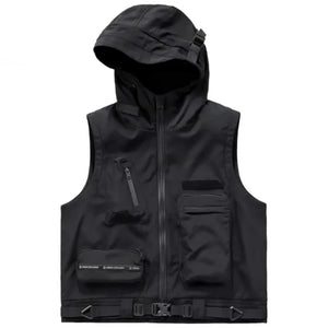 Spring Hooded Cargo Vest