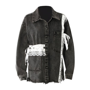 Spring Jacket Women Fashion Ribbon