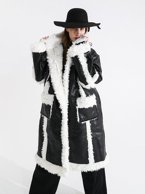 Spring Jacket Women Fur Integrated