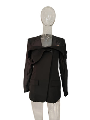 Spring Jacket Women Patchwork Mesh Blazer