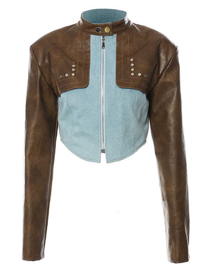 Spring Jacket Women PU Leather