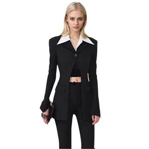 Spring Jacket Women Single Button Suit