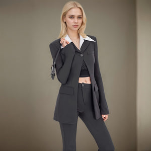 Spring Jacket Women Single Button Suit