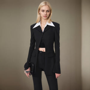 Spring Jacket Women Single Button Suit