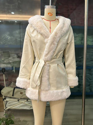 Spring Jacket Women Warm PU Leather