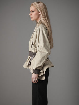 Spring Jacket Women Zipper Irregular